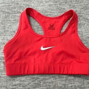 Nike Red Racerback Sports Bra for High-Impact Workouts